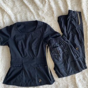 JAANUU MOTO SCRUB SET XS BLACK